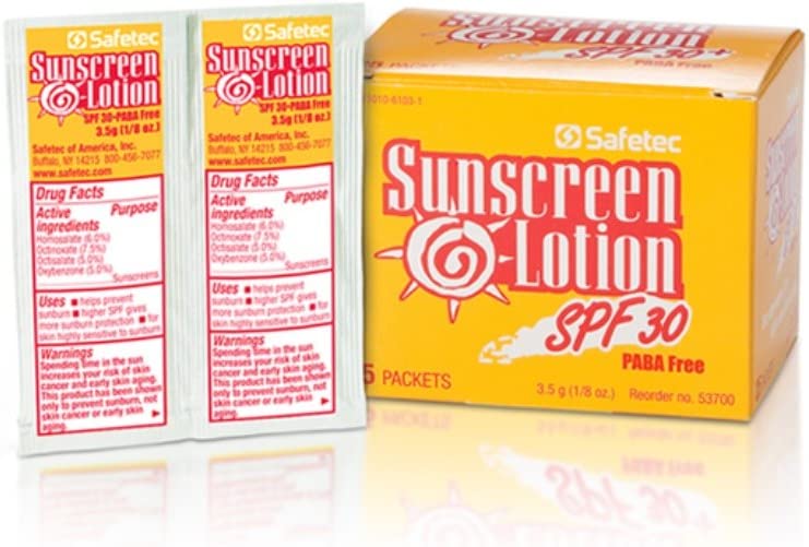 Loción de protección solar (0.12 oz, SPF 30, 25 unidades)