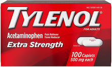 Cargar imagen en el visor de la galería, Tylenol Cápsulas extra fuertes con acetaminofeno de 500mg reductor de fiebre, 100 unidades
