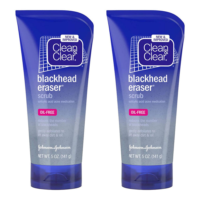 Clean & Clear Borrador de puntos negros exfoliante facial sin aceite con 2% de ácido salicílico para el acné