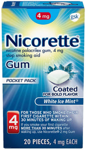 Nicorette - Goma de nicotina de 4 mg para dejar de fumar