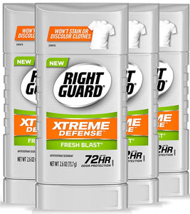 Right Guard Xtreme Defense Antitranspirante Desodorante 2.6 oz (4 unidades)