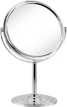Cargar imagen en el visor de la galería, Espejo de mesa de tocador de doble cara de 7 pulgadas, giratorio de 3 aumentos NDP47
