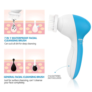 Cepillo de limpieza facial resistente al agua con 7 cabezales NDP5
