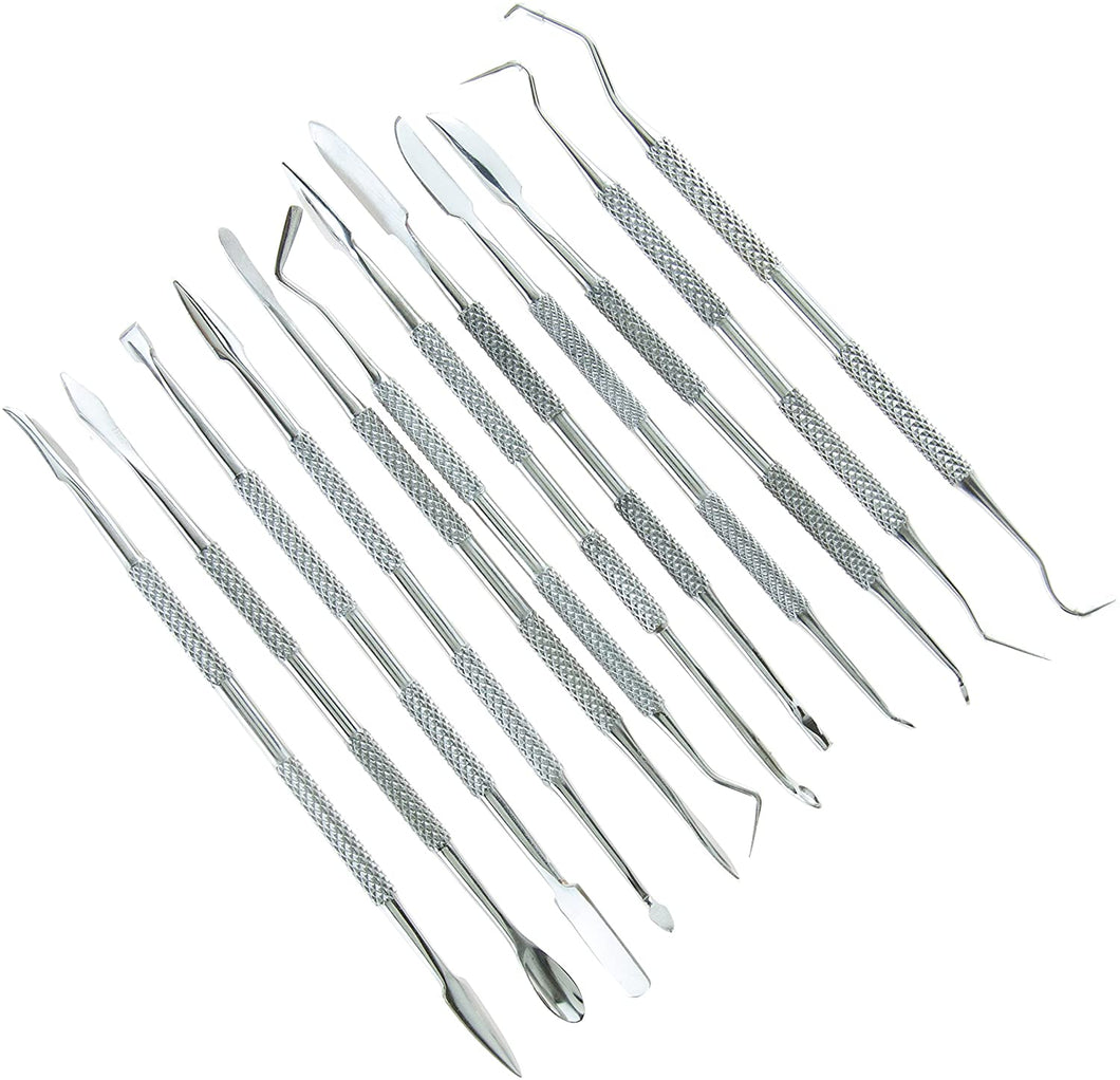 Juego de tallar cera de 12 piezas en acero inoxidable NDP39