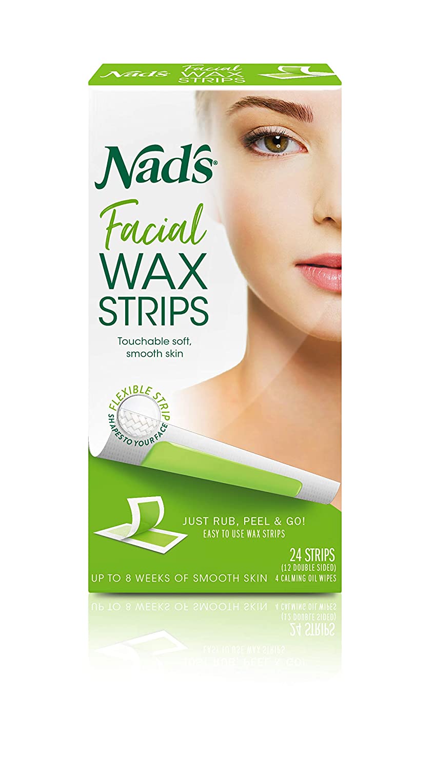 Nad's Tiras de cera facial, sin fragancia, 48 unidades (paquete de 2) NDP-20