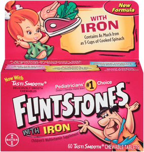 Tabletas masticables con hierro, para niños