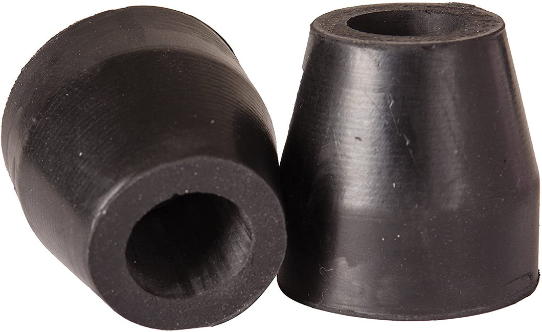 Puntas para andador y bastón con insertos de metal, 0.4 in, negro, 2 unidades