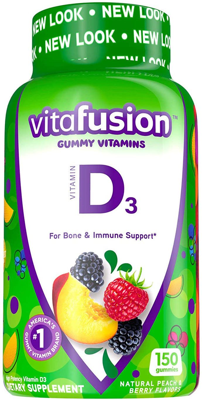 Vitafusion – Vitaminas D3 de gomitas, 150 unidades