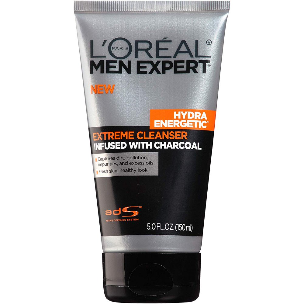 L'Oreal Men Experto Hydra Energetico Black Charcoal limpiador, 5oz
