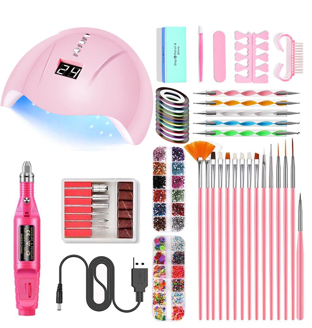 Kit de uñas secas LED de lámpara UV portátil