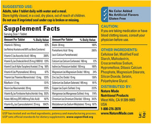 Multivitamina para hombres mayores de 50+ años, 90 tabletas