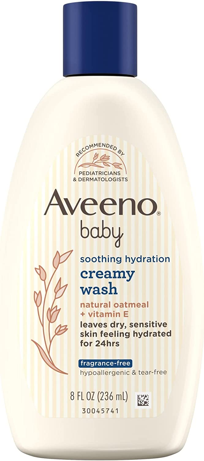 Aveeno Baby Jabón corporal de hidratación calmante con avena 8oz