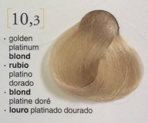 Salerm Hair Color Permanent  2.3oz ( 10.3 Golden Platinum Blond )